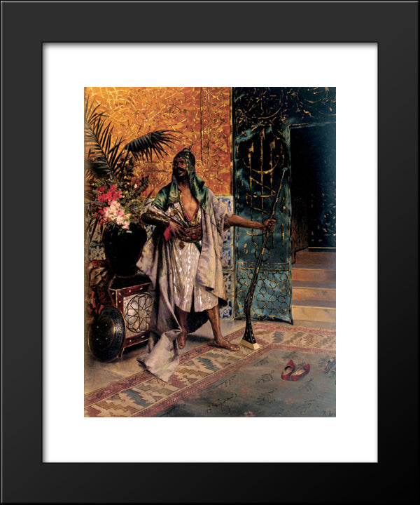 Harem Guard 20x24 Black Modern Wood Framed Art Print Poster by Ernst, Rudolf
