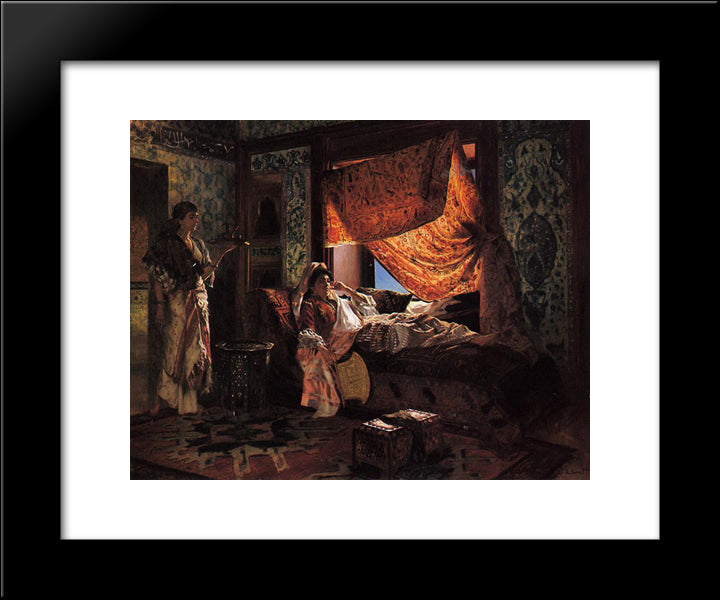 A Moorish Interior 20x24 Black Modern Wood Framed Art Print Poster by Ernst, Rudolf
