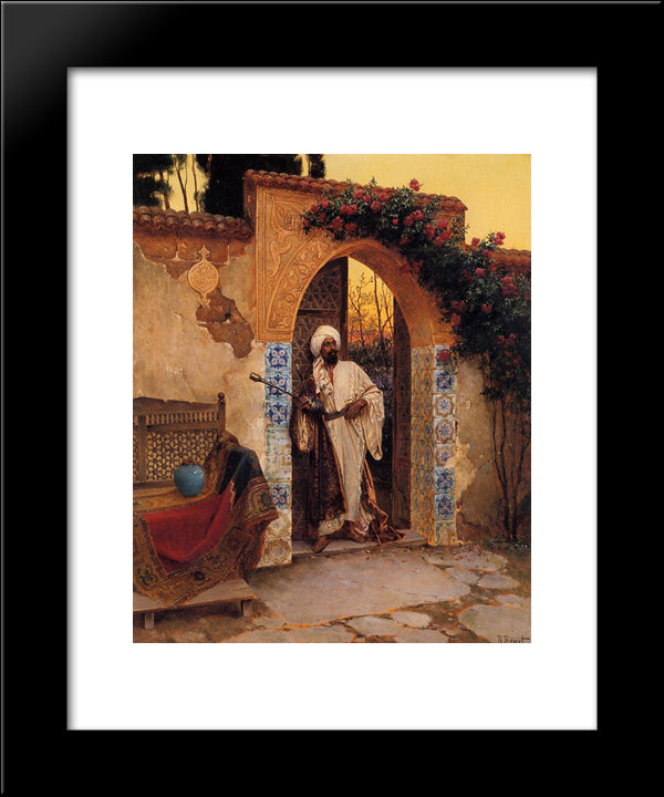 By The Entrance 20x24 Black Modern Wood Framed Art Print Poster by Ernst, Rudolf