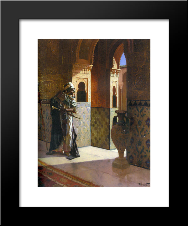 The Moorish Guard 20x24 Black Modern Wood Framed Art Print Poster by Ernst, Rudolf
