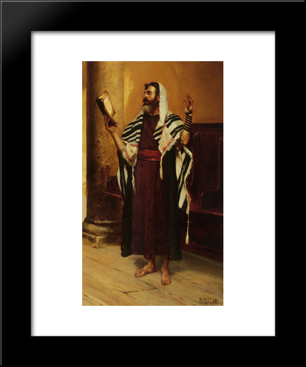 Morning Prayer 20x24 Black Modern Wood Framed Art Print Poster by Ernst, Rudolf