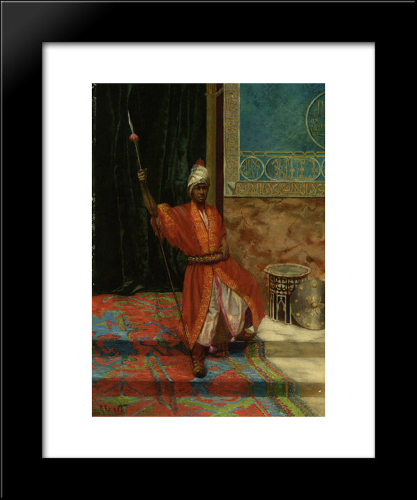 The Sultan'S Guard 20x24 Black Modern Wood Framed Art Print Poster by Ernst, Rudolf