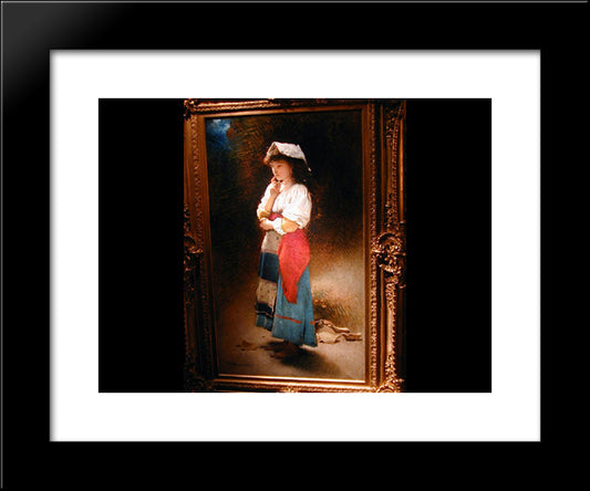The Dilemma 20x24 Black Modern Wood Framed Art Print Poster by Bonnat, Leon