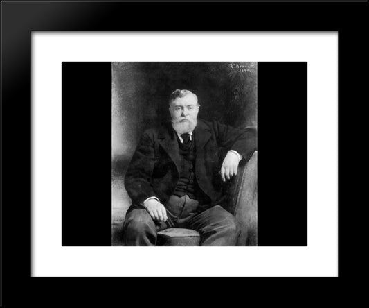 Portrait Of Prince V. N. Tenishev 20x24 Black Modern Wood Framed Art Print Poster by Bonnat, Leon