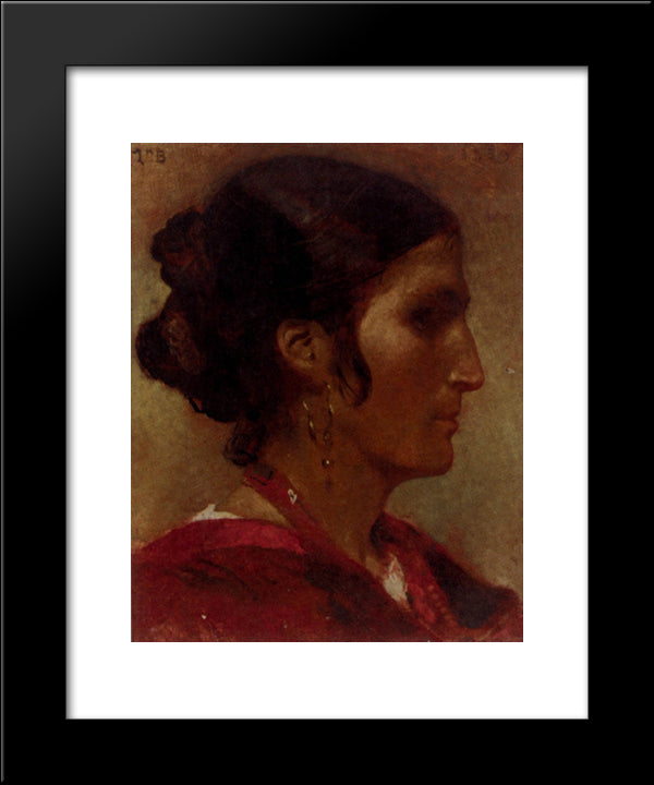 Ciociara 20x24 Black Modern Wood Framed Art Print Poster by Bonnat, Leon