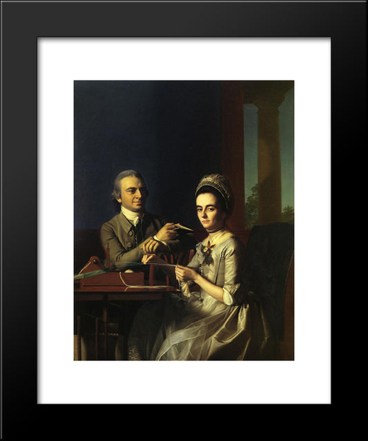 Mr. And Mrs Thomas Mifflin (Sarah Morris) 20x24 Black Modern Wood Framed Art Print Poster by Copley, John Singleton