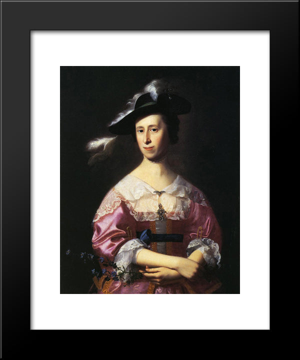 Mrs. Samuel Quincy (Hannah Hill) 20x24 Black Modern Wood Framed Art Print Poster by Copley, John Singleton