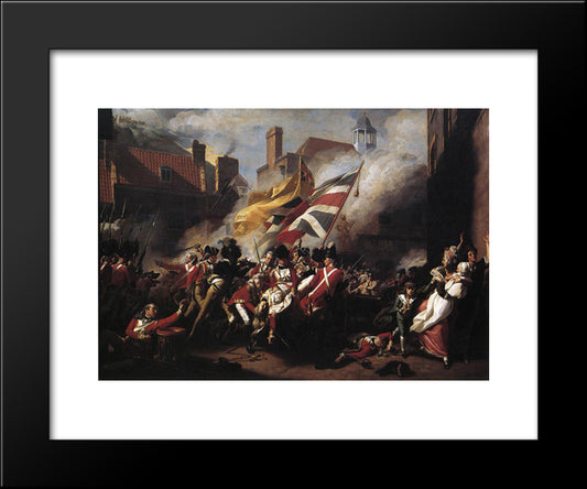 The Death Of Major Pierson 20x24 Black Modern Wood Framed Art Print Poster by Copley, John Singleton