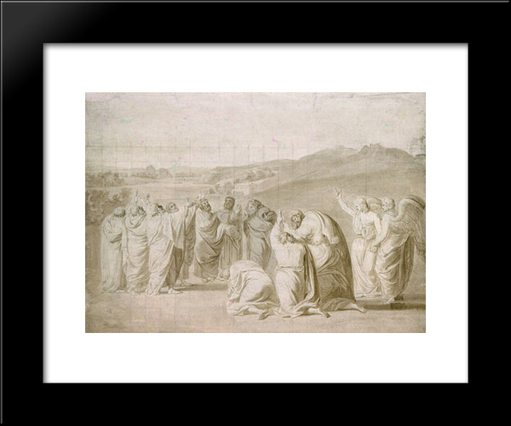 Study For 'The Ascension' 20x24 Black Modern Wood Framed Art Print Poster by Copley, John Singleton