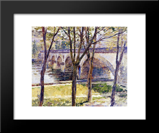 Bridge Near Giverny 20x24 Black Modern Wood Framed Art Print Poster by Robinson, Theodore