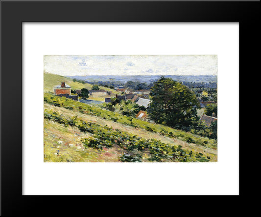 From The Hill, Giverny 20x24 Black Modern Wood Framed Art Print Poster by Robinson, Theodore