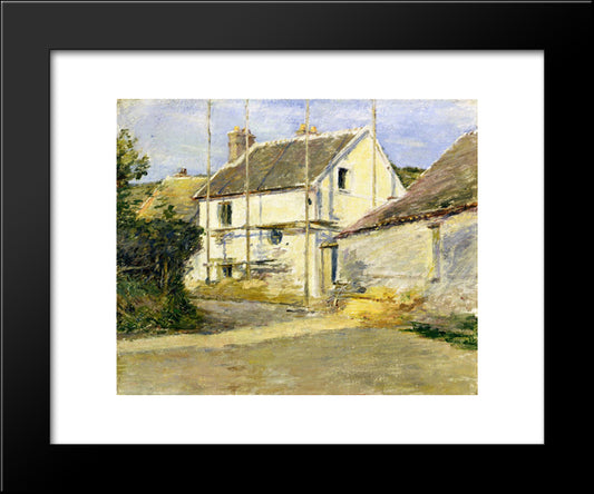 House With Scaffolding 20x24 Black Modern Wood Framed Art Print Poster by Robinson, Theodore