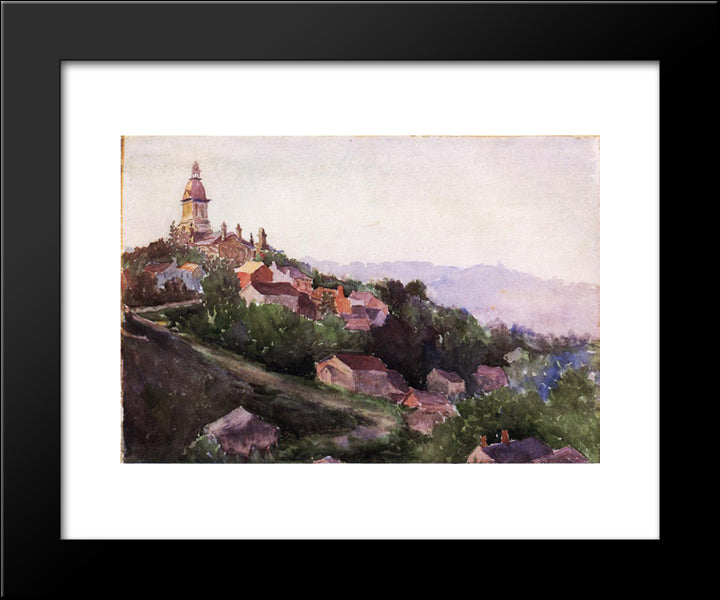 Houses In France 20x24 Black Modern Wood Framed Art Print Poster by Robinson, Theodore