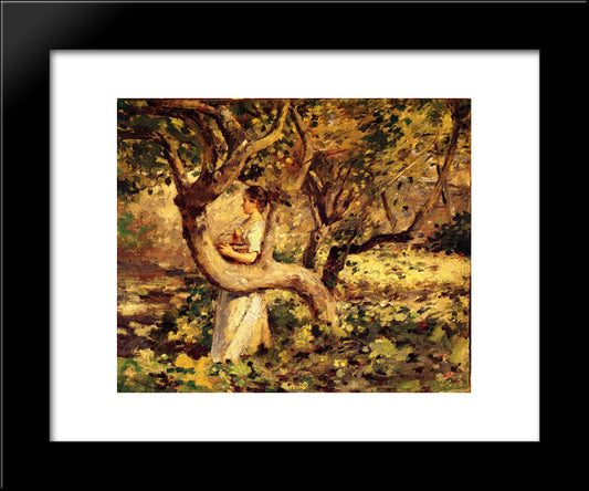 In The Garden 20x24 Black Modern Wood Framed Art Print Poster by Robinson, Theodore