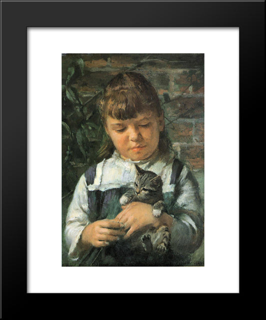 Nantucket Girl 20x24 Black Modern Wood Framed Art Print Poster by Robinson, Theodore