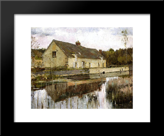 On The Canal 20x24 Black Modern Wood Framed Art Print Poster by Robinson, Theodore