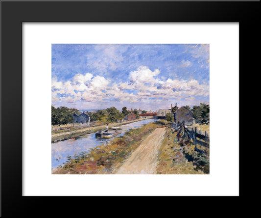 On The Canal (Of Port Ben Series) 20x24 Black Modern Wood Framed Art Print Poster by Robinson, Theodore