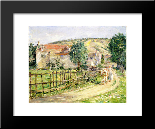 Road By The Mill 20x24 Black Modern Wood Framed Art Print Poster by Robinson, Theodore