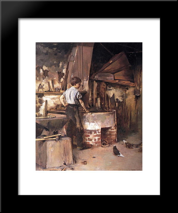 The Forge 20x24 Black Modern Wood Framed Art Print Poster by Robinson, Theodore