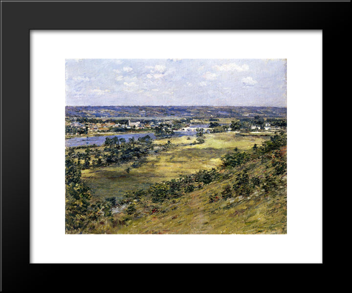 Valley Of The Seine 20x24 Black Modern Wood Framed Art Print Poster by Robinson, Theodore