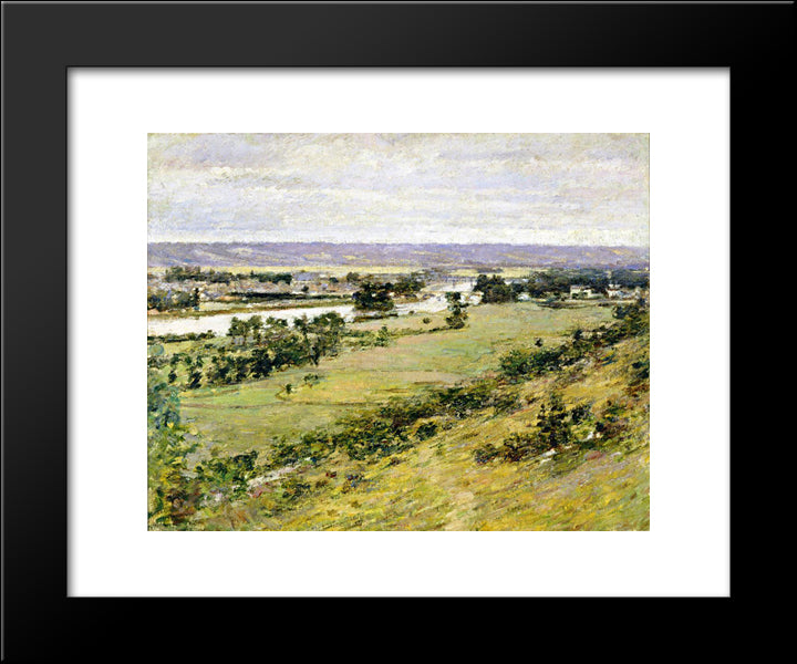 Valley Of The Seine 20x24 Black Modern Wood Framed Art Print Poster by Robinson, Theodore