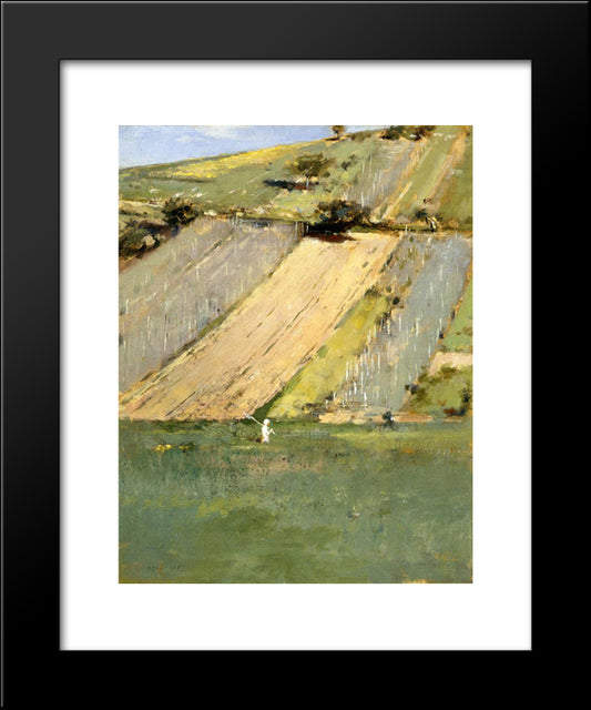 Valley Of The Seine, Giverny 20x24 Black Modern Wood Framed Art Print Poster by Robinson, Theodore