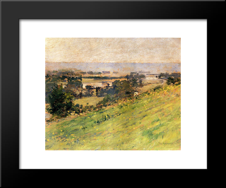 View Of The Seine 20x24 Black Modern Wood Framed Art Print Poster by Robinson, Theodore