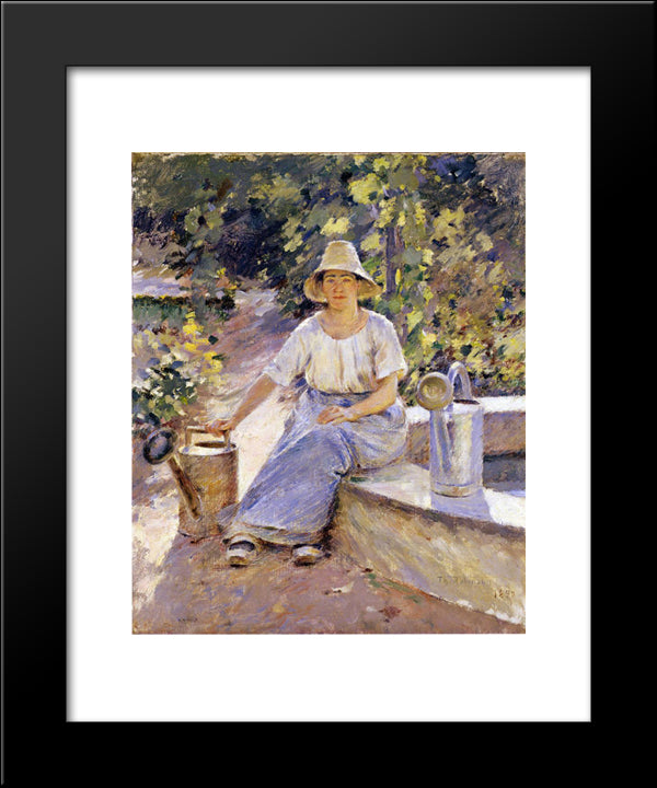 Watering Pots 20x24 Black Modern Wood Framed Art Print Poster by Robinson, Theodore