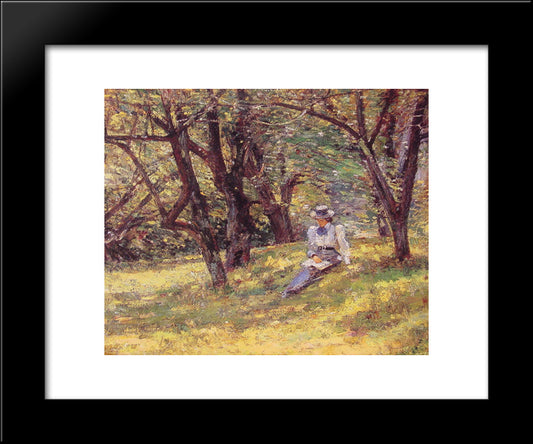 In The Orchard 20x24 Black Modern Wood Framed Art Print Poster by Robinson, Theodore