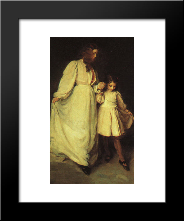 Dorothea And Francesca 20x24 Black Modern Wood Framed Art Print Poster by Beaux, Cecilia