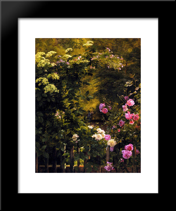 The Rose Garden 20x24 Black Modern Wood Framed Art Print Poster by Aagaard, Carl Fredrik