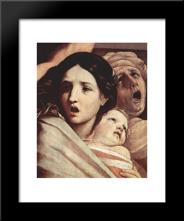 The Slaughter Of The Innocents [Detail #1] 20x24 Black Modern Wood Framed Art Print Poster by Reni, Guido