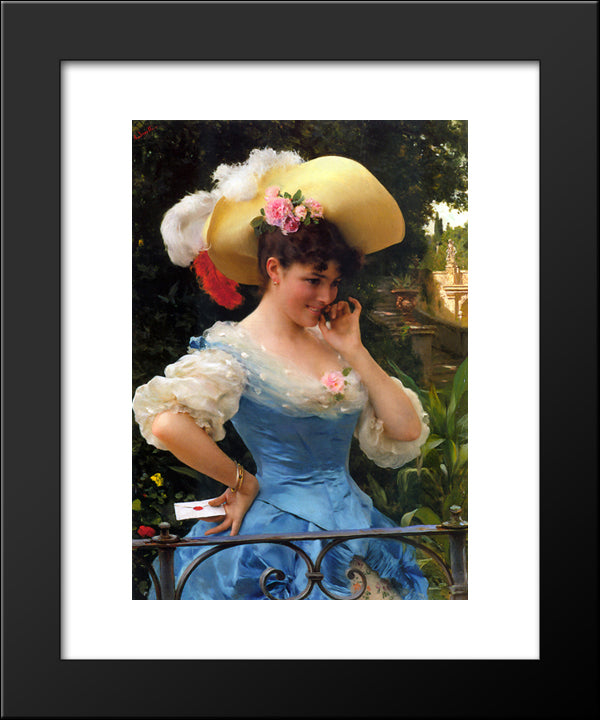 The Love Letter 20x24 Black Modern Wood Framed Art Print Poster by Andreotti, Federico