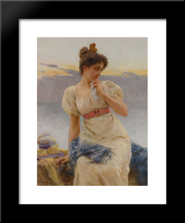 Reverie 20x24 Black Modern Wood Framed Art Print Poster by Andreotti, Federico