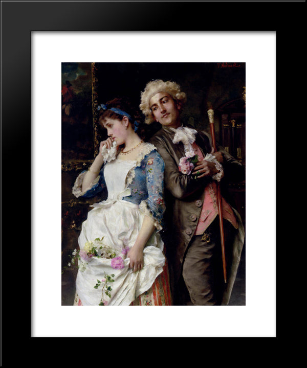 The Persistent Suitor 20x24 Black Modern Wood Framed Art Print Poster by Andreotti, Federico