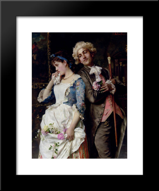 The Persistent Suitor 20x24 Black Modern Wood Framed Art Print Poster by Andreotti, Federico