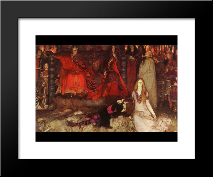 Hamlet Play Scene 20x24 Black Modern Wood Framed Art Print Poster by Abbey, Edwin Austin