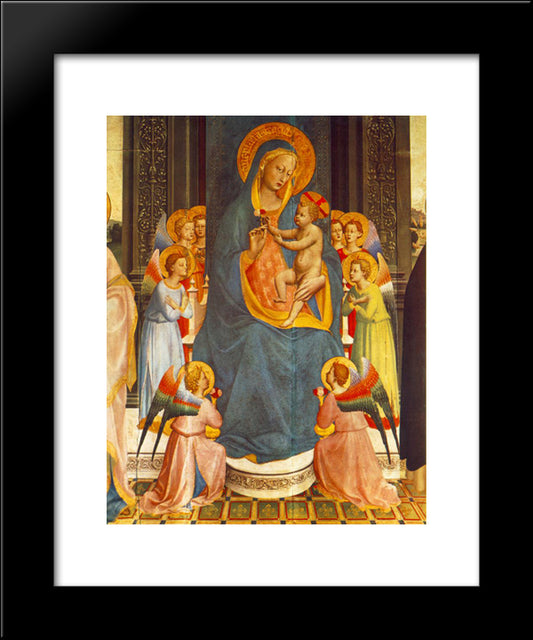 Fiesole Altarpiece (Detail) 20x24 Black Modern Wood Framed Art Print Poster by Angelico, Fra