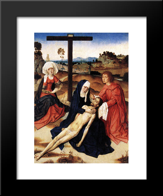 The Lamentation Of Christ 20x24 Black Modern Wood Framed Art Print Poster by Bouts, Dirck