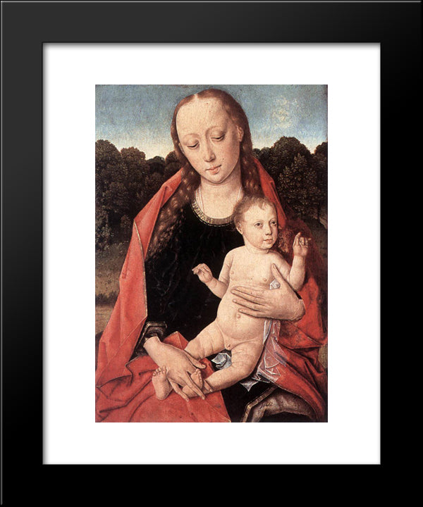 The Virgin And Child 20x24 Black Modern Wood Framed Art Print Poster by Bouts, Dirck