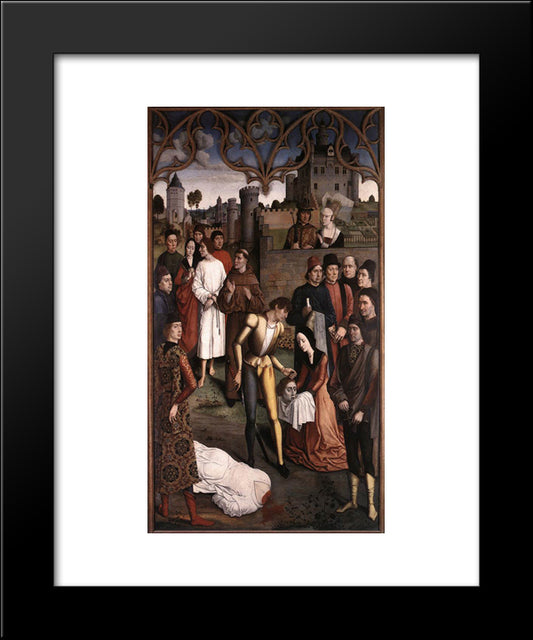 The Execution Of The Innocent Count 20x24 Black Modern Wood Framed Art Print Poster by Bouts, Dirck