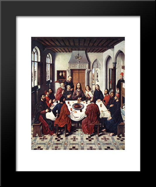 The Last Supper 20x24 Black Modern Wood Framed Art Print Poster by Bouts, Dirck