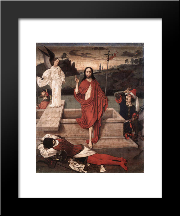 Resurrection 20x24 Black Modern Wood Framed Art Print Poster by Bouts, Dirck