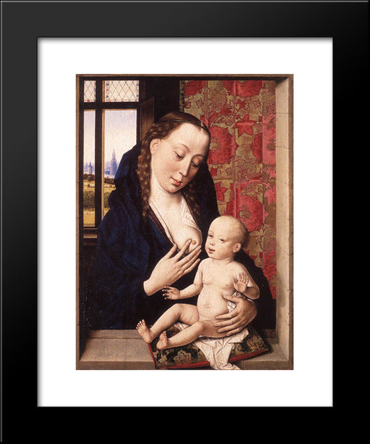 Mary And Child 20x24 Black Modern Wood Framed Art Print Poster by Bouts, Dirck