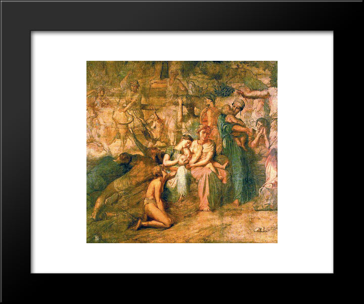 Peace 20x24 Black Modern Wood Framed Art Print Poster by Chasseriau, Theodore