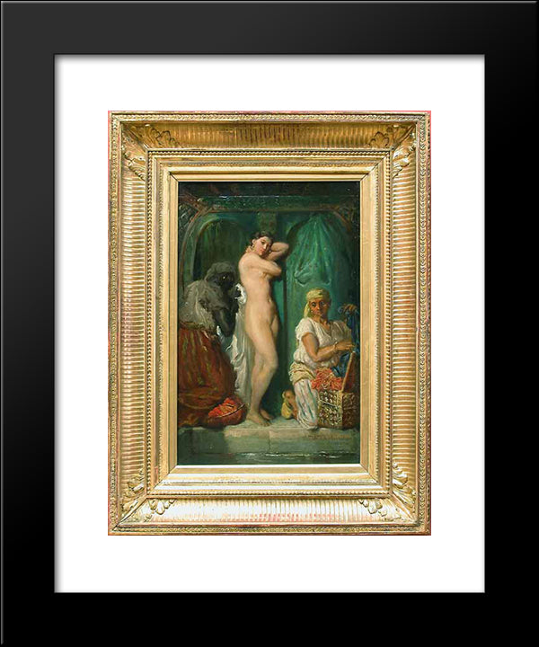 Un Bain Au Serail 20x24 Black Modern Wood Framed Art Print Poster by Chasseriau, Theodore