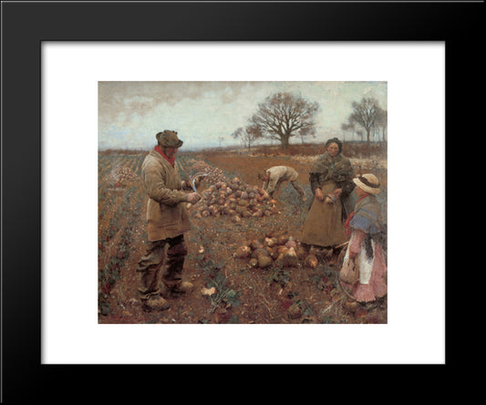 Winter Work 20x24 Black Modern Wood Framed Art Print Poster by Clausen, Sir George