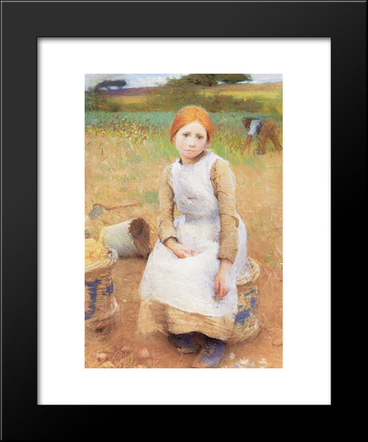 Little Rose 20x24 Black Modern Wood Framed Art Print Poster by Clausen, Sir George