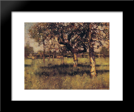 An Orchard In May 20x24 Black Modern Wood Framed Art Print Poster by Clausen, Sir George