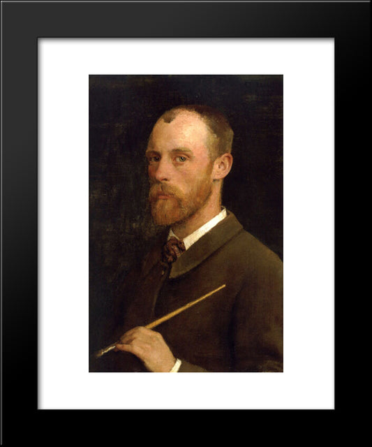 Portrait Of The Artist 20x24 Black Modern Wood Framed Art Print Poster by Clausen, Sir George